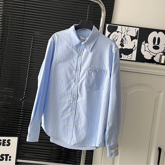 Coach Light Blue Pinstripe Dress Shirt - Picture 2 of 7